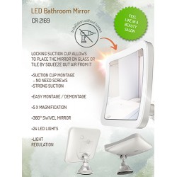 Camry Bathroom Mirror CR 2169 16.3 cm LED mirror White