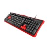 GENESIS RHOD 110 Gaming Keyboard, US Layout, Wired, Red Genesis RHOD 110 Gaming keyboard US Wired Red, Black 1.7 m