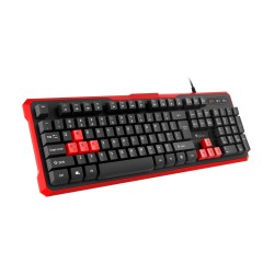 GENESIS RHOD 110 Gaming Keyboard, US Layout, Wired, Red Genesis RHOD 110 Gaming keyboard US Wired Red, Black 1.7 m