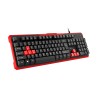 GENESIS RHOD 110 Gaming Keyboard, US Layout, Wired, Red Genesis RHOD 110 Gaming keyboard US Wired Red, Black 1.7 m