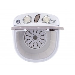 Adler Mini washing machine AD 8055 Top loading Washing capacity 3 kg Depth 37 cm Width 36 cm White