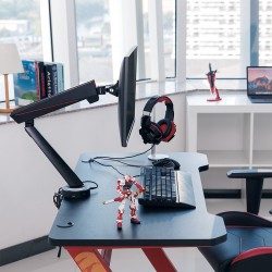 Logilink Desk Mount 17-32 " Tilt, swivel, level adjustment, rotate Maximum weight (capacity) 8 kg Black/Red