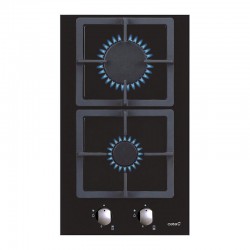 CATA Hob SCI 3002 BK Gas on glass Number of burners/cooking zones 2 Rotary knobs Black