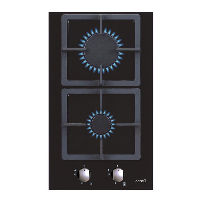 CATA Hob SCI 3002 BK Gas on glass Number of burners/cooking zones 2 Rotary knobs Black