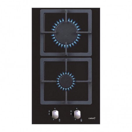 CATA Hob SCI 3002 BK Gas on glass Number of burners/cooking zones 2 Rotary knobs Black