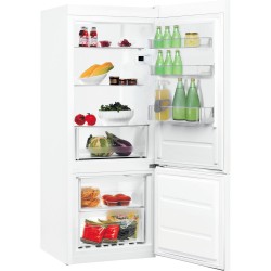 INDESIT Refrigerator LI6 S1E W Energy efficiency class F Free standing Combi Height 158.8 cm Fridge net capacity 197 L Freezer n