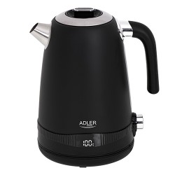 Adler Kettle AD 1295b Electric 2200 W 1.7 L Stainless steel 360 rotational base Black