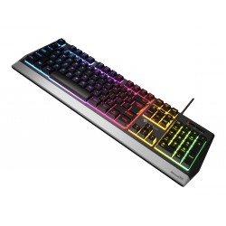 Genesis Rhod 300 RGB Gaming keyboard Spill resistant Durable body Multimedia Keys Non-slip rubber feet Folding feet RGB LED ligh