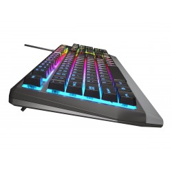 Genesis Rhod 300 RGB Gaming keyboard Spill resistant Durable body Multimedia Keys Non-slip rubber feet Folding feet RGB LED ligh