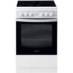 INDESIT Cooker IS5V8GMW/E Hob type Vitroceramic Oven type Electric White Width 50 cm Grilling 57 L Depth 60 cm