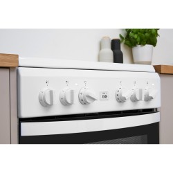 INDESIT Cooker IS5V8GMW/E Hob type Vitroceramic Oven type Electric White Width 50 cm Grilling 57 L Depth 60 cm