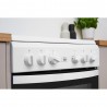 INDESIT Cooker IS5V8GMW/E Hob type Vitroceramic Oven type Electric White Width 50 cm Grilling 57 L Depth 60 cm