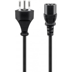 Goobay Device socket C13 (IEC connection) Swiss male (type J, SEV 1011)