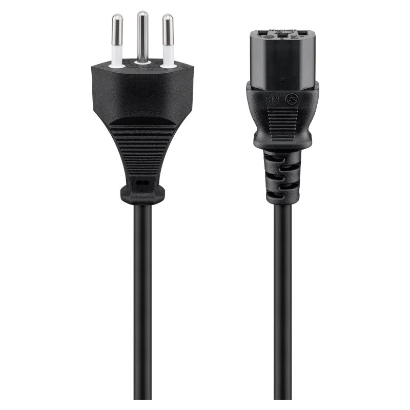 Goobay Device socket C13 (IEC connection) Swiss male (type J, SEV 1011) Goobay Device socket C13 (IEC connection) Swiss male (type J, SEV 1011)