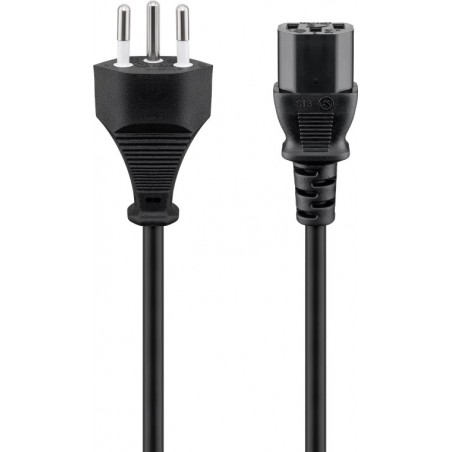 Goobay Device socket C13 (IEC connection) Swiss male (type J, SEV 1011)