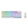 MSI Vigor GK30 COMBO WHITE Keyboard and Mouse Set Wired Mouse included Keyboard stunning RGB lighting effects in 6 areas. CLUTCH