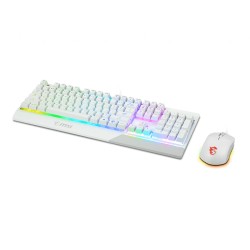 MSI Vigor GK30 COMBO WHITE Keyboard and Mouse Set Wired Mouse included Keyboard stunning RGB lighting effects in 6 areas. CLUTCH