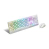 MSI Vigor GK30 COMBO WHITE Keyboard and Mouse Set Wired Mouse included Keyboard stunning RGB lighting effects in 6 areas. CLUTCH