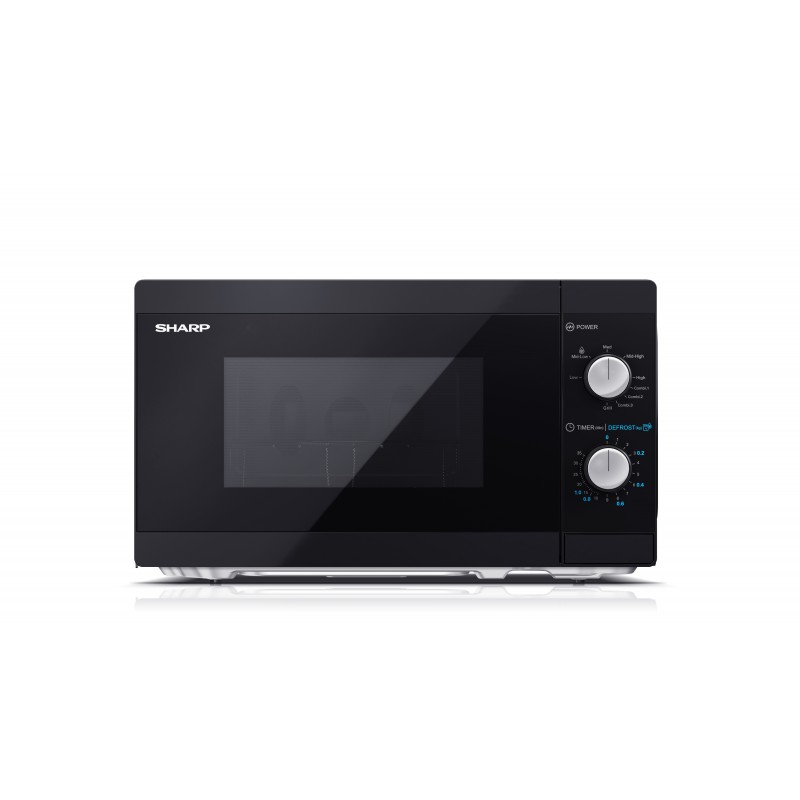 Sharp Microwave Oven with Grill YC-MG01E-B Free standing 800 W Grill Black
