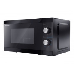 Sharp Microwave Oven with Grill YC-MG01E-B Free standing 800 W Grill Black