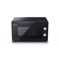 Sharp Microwave Oven with Grill YC-MG01E-B Free standing 800 W Grill Black