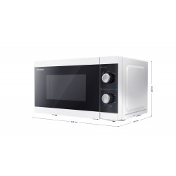 Sharp Microwave Oven YC-MS01E-W Free standing 800 W White