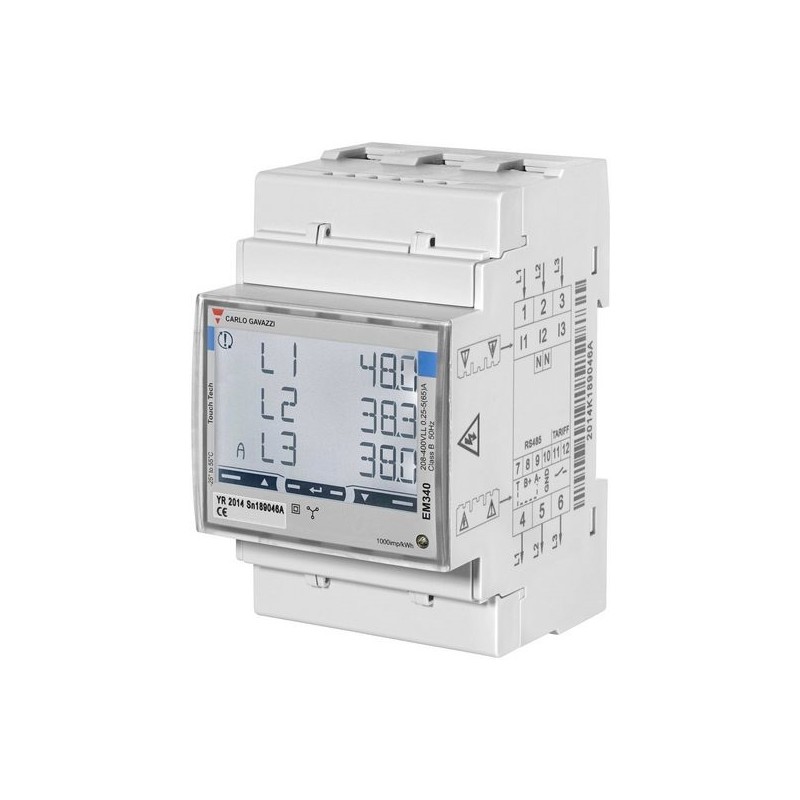 Carlo Gavazzi Smart Power Meter, 3 phase, up to 65A EM340 MID certificate Carlo Gavazzi Smart Power Meter, 3 phase, up to 65A EM340 MID certificate