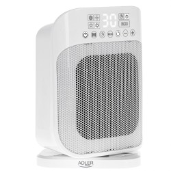 Adler Heater with Remote Control AD 7727 Ceramic 1500 W Number of power levels 2 Suitable for rooms up to 15 m White