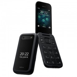 Nokia 2660 Flip Black 2.8 " TFT LCD 240 x 320 0.128 GB Dual SIM Nano-SIM Main camera 0.3 MP 1450 mAh Bluetooth 4.2