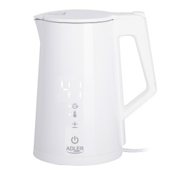 Adler Kettle AD 1345w Electric 2200 W 1.7 L Stainless steel 360 rotational base White