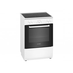 Bosch Cooker HKA090220U Series 2 Hob type Vitroceramic Oven type Electric White Width 60 cm Grilling 66 L Depth 60 cm