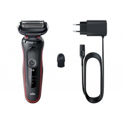 Braun Shaver 51-R1000s Operating time (max) 50 min Wet & Dry Black/Red