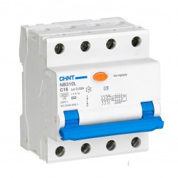 Chint Circuit breaker RCBO, NB310L/3N, 3P+N, C20, 30mA, A, 6kA NB310L3PN30MAA20C