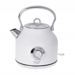 Adler Kettle with a Thermomete AD 1346w Electric 2200 W 1.7 L Stainless steel 360 rotational base White