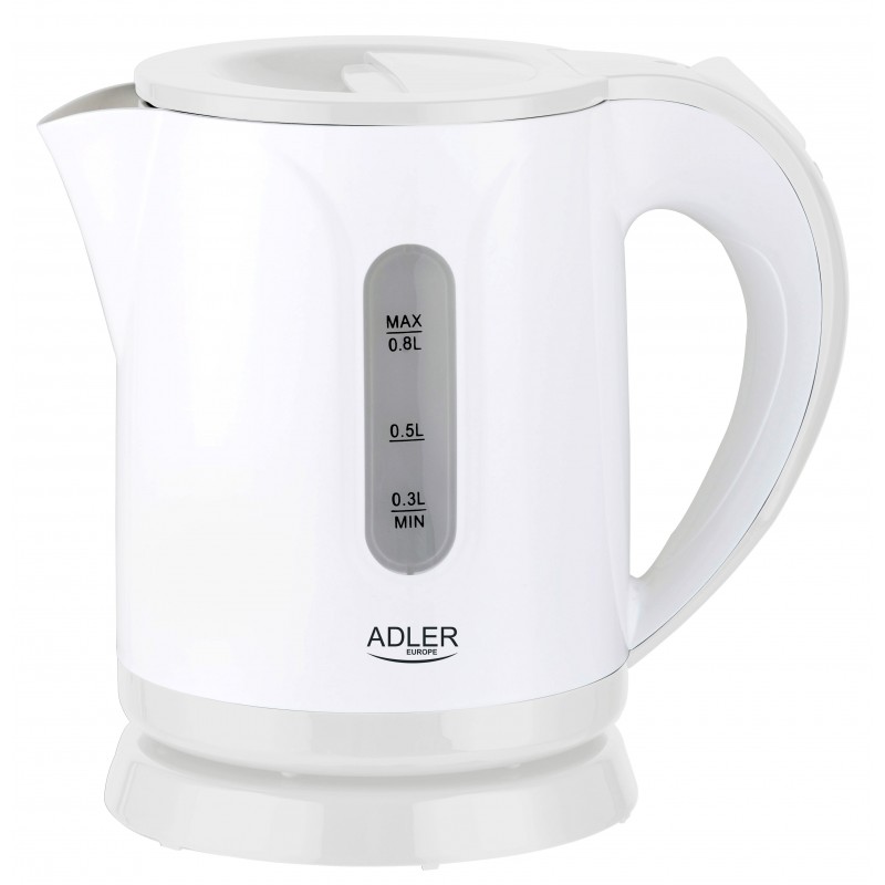 Adler Kettle AD 1371w Electric 850 W 0.8 L Stainless steel/Polypropylene 360 rotational base White