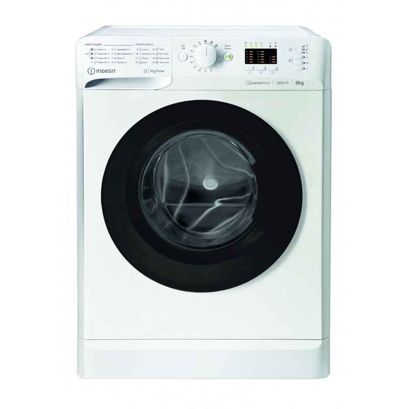 INDESIT Washing machine MTWSA 61294 WK EE Energy efficiency class C Front loading Washing capacity 6 kg 1151 RPM Depth 42.5 cm W