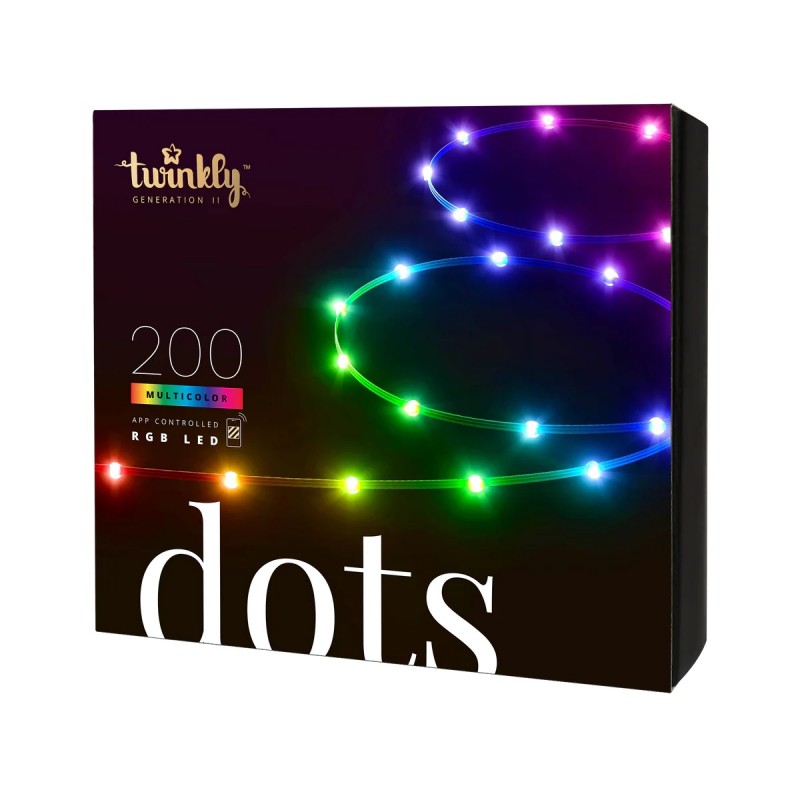 Twinkly Dots Smart LED Lights 60 RGB (Multicolor), USB Powered, 3m, Transparent Twinkly Dots Smart LED Lights 60 RGB (Multicolor