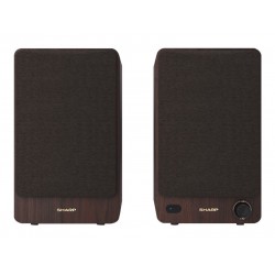 Sharp CP-SS30 Bookshelf Speakers, Brown Sharp Speakers CP-SS30(BR) Bookshelf 60 W Wireless connection Brown Bluetooth