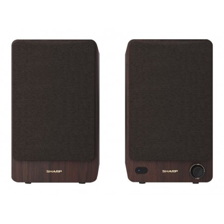 Sharp CP-SS30 Bookshelf Speakers, Brown Sharp Speakers CP-SS30(BR) Bookshelf 60 W Wireless connection Brown Bluetooth