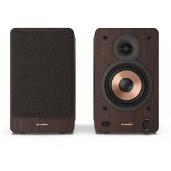Sharp CP-SS30 Bookshelf Speakers, Brown Sharp Speakers CP-SS30(BR) Bookshelf 60 W Wireless connection Brown Bluetooth