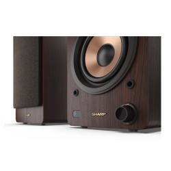 Sharp CP-SS30 Bookshelf Speakers, Brown Sharp Speakers CP-SS30(BR) Bookshelf 60 W Wireless connection Brown Bluetooth