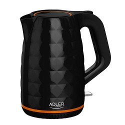Adler | Kettle | AD 1277 | Standard | 2200 W | 1.7 L | Plastic | 360 rotational base | Black