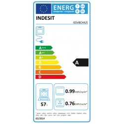 INDESIT | Cooker | IS5V8CHX/E | Hob type Vitroceramic | Oven type Electric | Stainless steel | Width 50 cm | Grilling | Electron