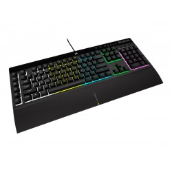 Corsair | Rubber Dome | K55 RGB PRO | Gaming keyboard | Gaming Keyboard | RGB LED light | US | Wired | Black