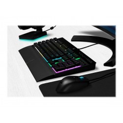 Corsair | Rubber Dome | K55 RGB PRO | Gaming keyboard | Gaming Keyboard | RGB LED light | US | Wired | Black