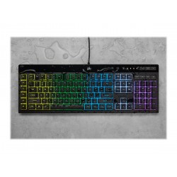 Corsair | Rubber Dome | K55 RGB PRO | Gaming keyboard | Gaming Keyboard | RGB LED light | US | Wired | Black