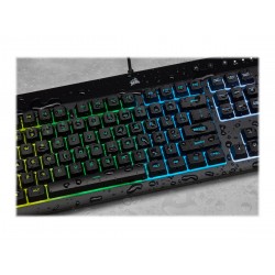Corsair | Rubber Dome | K55 RGB PRO | Gaming keyboard | Gaming Keyboard | RGB LED light | US | Wired | Black