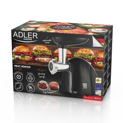 Adler | Meat mincer | AD 4811 | Black | 600 W | Number of speeds 1 | Throughput (kg/min) 1.8 | 3 replaceable sieves: 3mm for gri