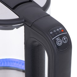 Mesko | Kettle | MS 1301b | Electric | 1850 W | 1.7 L | Glass/Stainless steel | 360 rotational base | Black