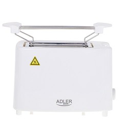 Adler | AD 3223 | Toaster | Power 750 W | Number of slots 2 | Housing material Plastic | White